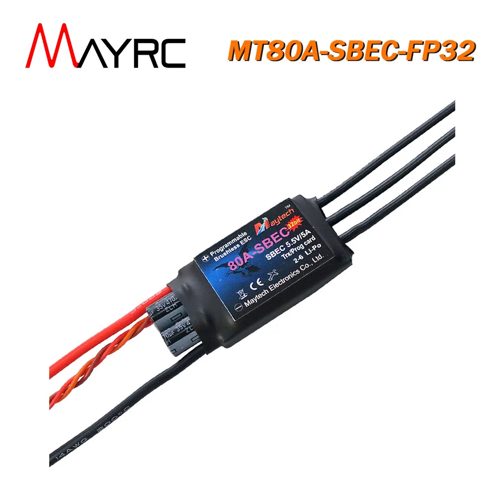 

MAYRC 5.5V 5A SBEC 80A Brushless ESC with Falco Pro 32bit Firmware for RC Airplane Helicopter Fixed Wing Plane Freestyle Drone