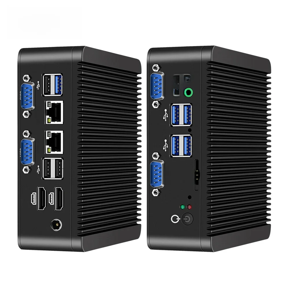 XCY Bezwentylatorowy Mini PC Intel Pentium J5005 DDR4 M.2 SSD RS232/485 2x LAN GPIO mPCIE 4G LTE 8x USB LVDS HDMI TPM 2.0 Windows 11 — zdjęcie 2