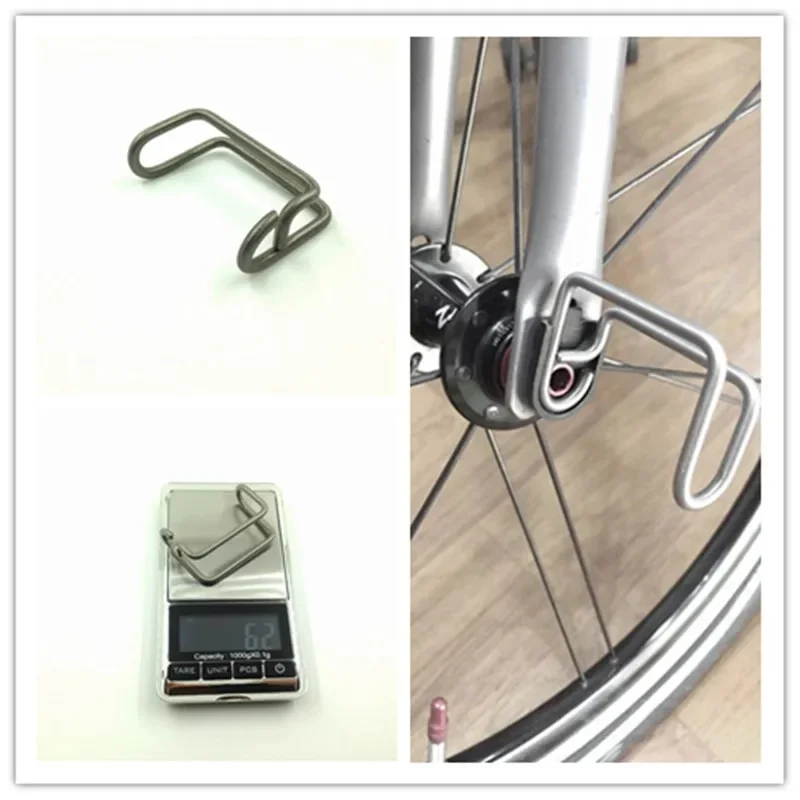 AliExpress NONE Folding bicycle titanium E-type hook for bromptom front fork hook without mud baffle
