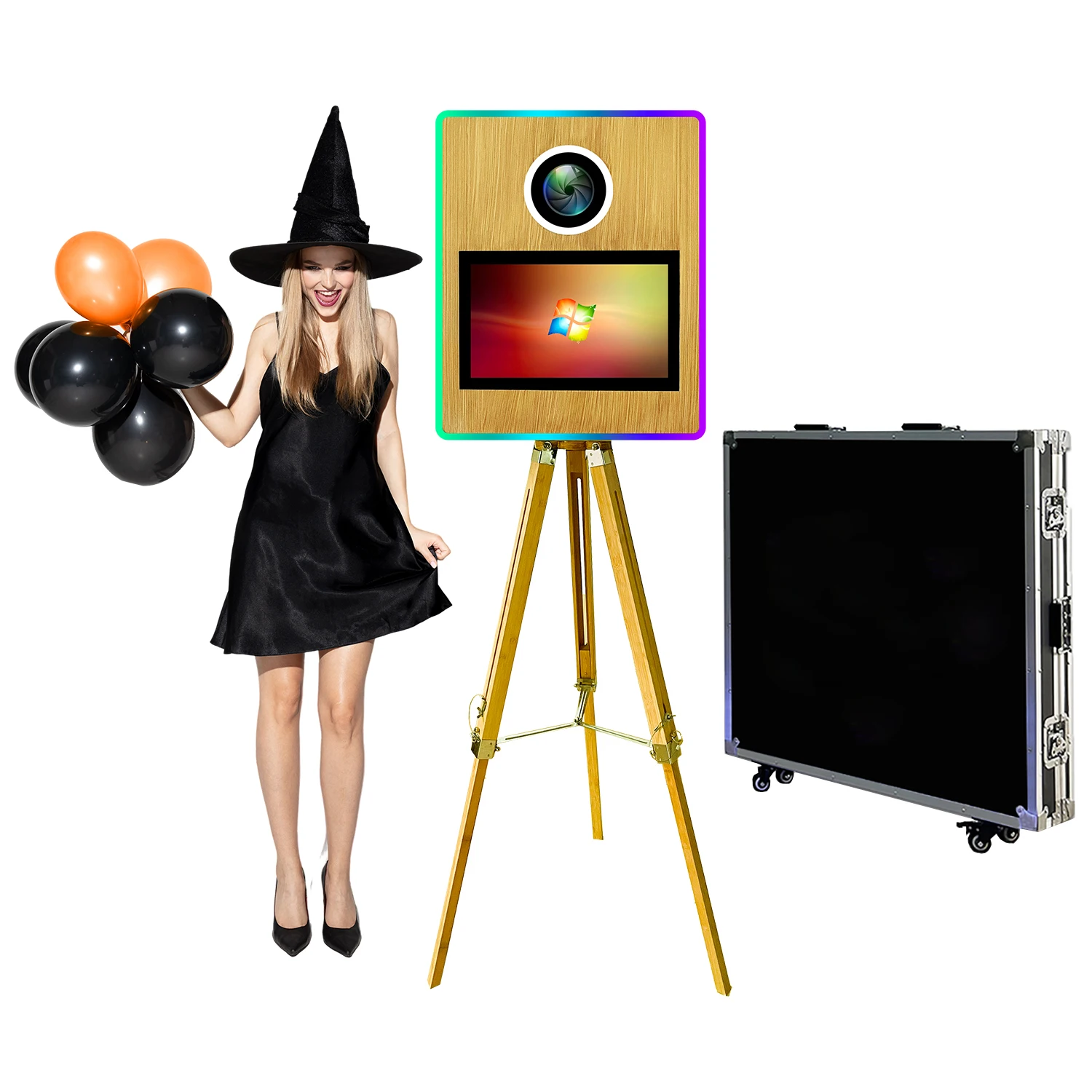 

Portable Camera Photo Booth Machine for Weddings Parties Events, 15.6 "Touch Screen, Selfie Photobooth, DSLR