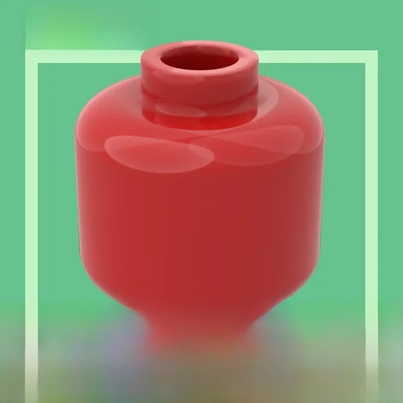 Kury Toys DIY MOC pour 3626 # Pièces de blocs de construction pour tête de partie de carrosserie (uni), goujon ouvert bloqué, 10 pièces