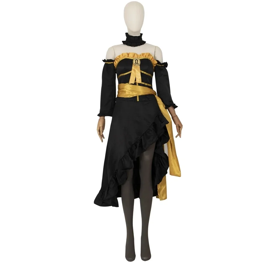 HOLRAN Frauen Lucy Heartfilia Standarduniform Cosplay Kostüm Party Schwarzes Kleid
