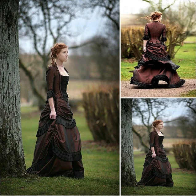 

halloween costumes Victorian Gothic dress Civil War Southern Belle dress Ball Gown Steampunk Duchess Evening Dress vampire dress