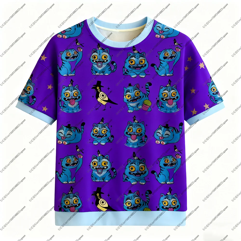 أطفال الرجال Y2k Kpop شيطان الصيادين هدية الفتيات عادية تي شيرت رومي بيجامة ديربي النمر سوسي العقعق بنطلون ملابس رياضية مجموعة تي شيرت