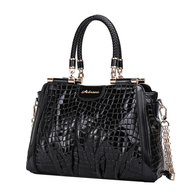 Crocodile pattern handbag for women 2023 new fashionable and high-end leather handbag for women with large capacity