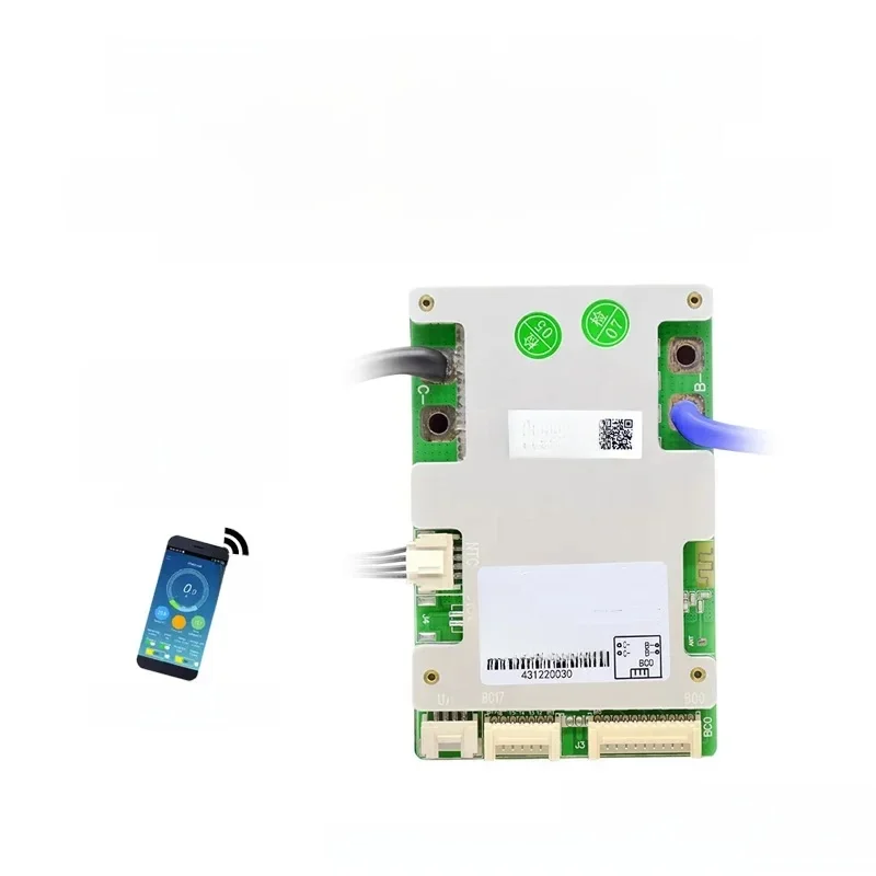 10-17S adaptacyjny inteligentny tablica ochronna BMS Li-ion LiFePo4 wbudowany Bluetooth NTC UART 36V-60V 20A 40A 50A 60A 80A 120A balans — 2
