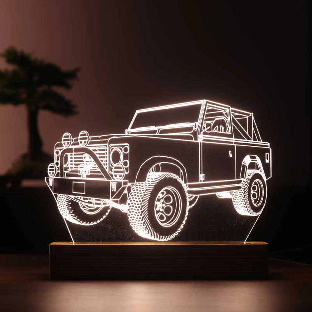 Adventure Seeker Jeep 3D LED Table Lamp - Decorative Gift for Off-Road Enthusiasts