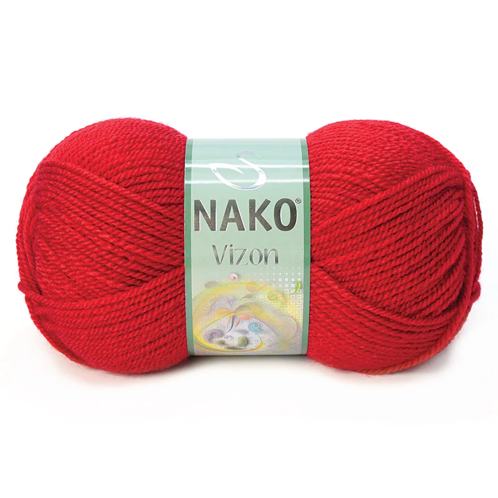 Nako Vizon Hand Knitting Yarn, 100 Grams 195 Meters, 42 Colors, Premium Acrylic, Cardigan, Sweater, Shawl, Home Textile, Scarf, Beret, Accessory,