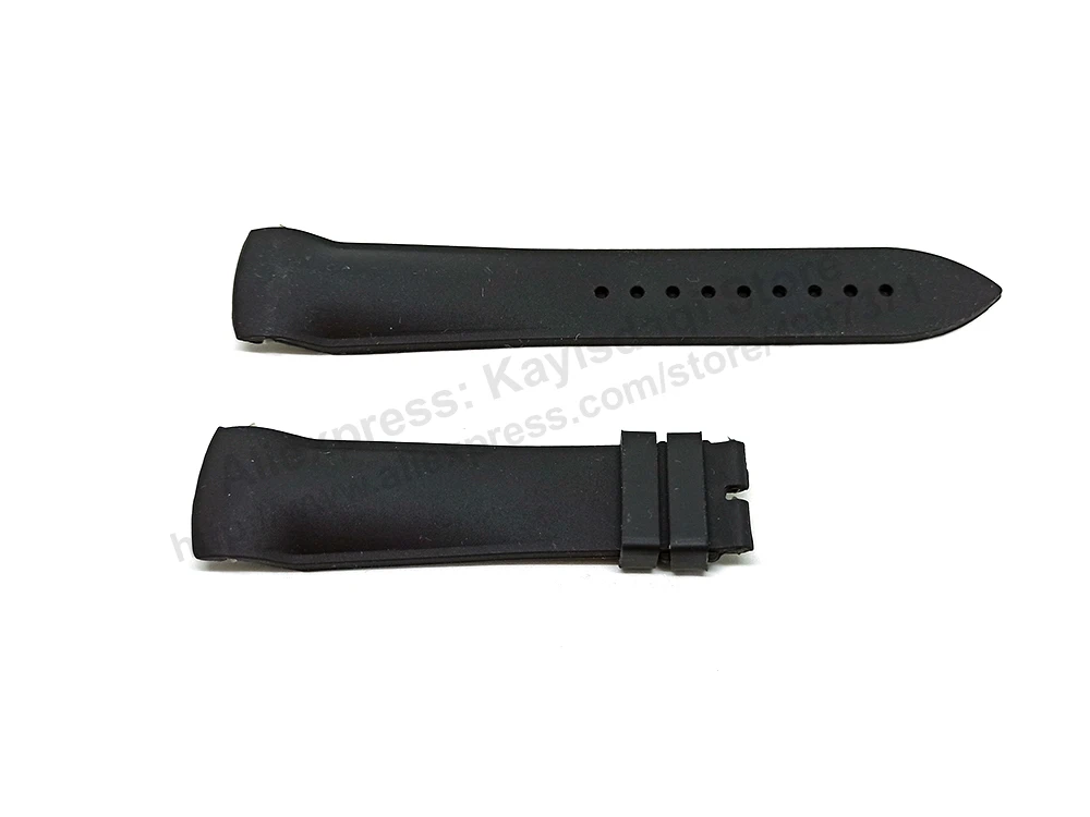 Fits/ For Franck Muller Casablanca - 22mm Black Rubber / Silicone Replacement Watch Band Strap