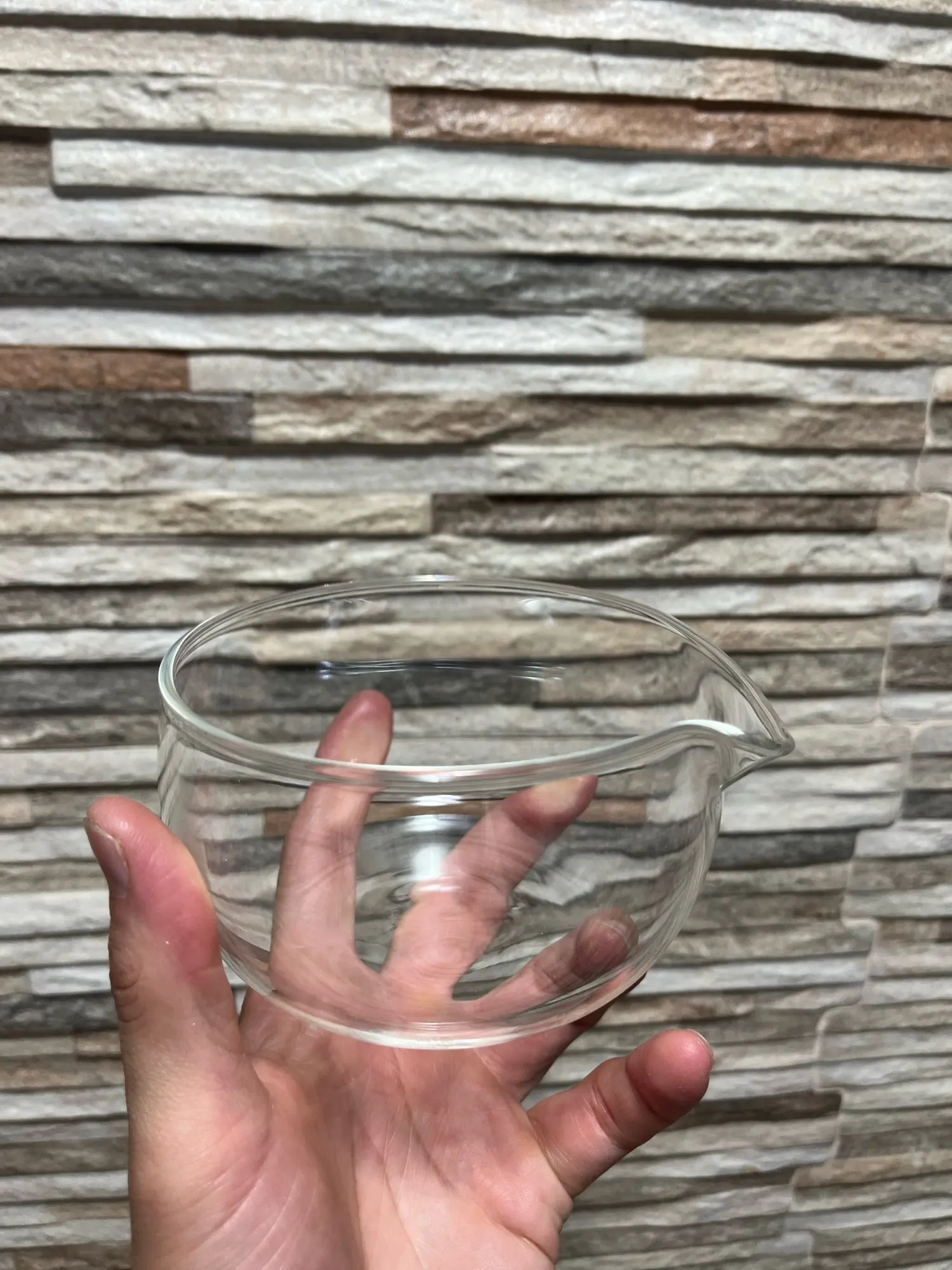 350/600ml Transparent Tea Bowl With Spout Double Layer Japanese Matcha Bowl Heat-Resistant Salad Mixing Bowl Microwaveable Bowls photo review