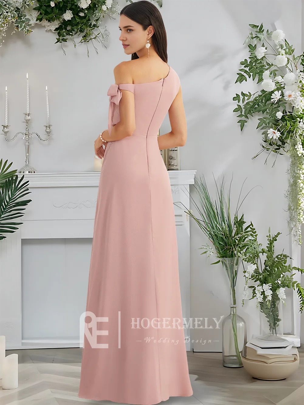 GDH Luxury Chiffon Bridesmaid Dresses A-Line Floor-Length One-Shoulder Wedding Party Evening Gowns 2025 Guest Cocktail Formal​