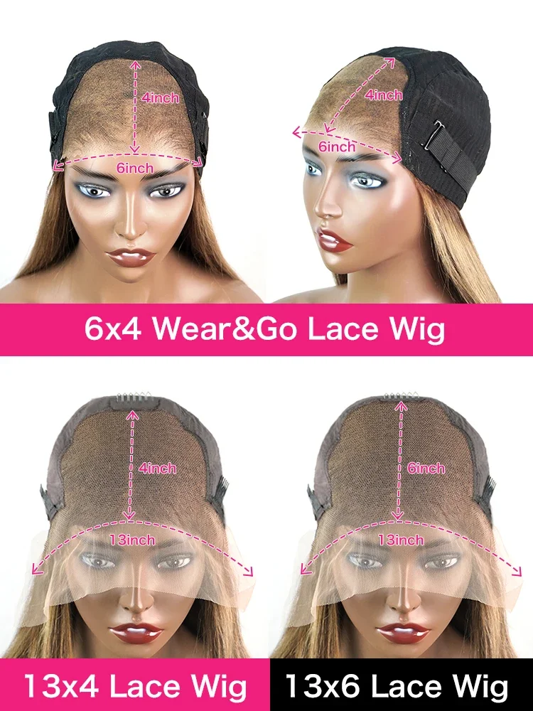 4/27 Выделите Парик Человеческих Волос Глубокая Волна 13x6 Прозрачный Парик Фронтальной Застежки 30 Дюймов Remy Brown Ombre Вьющиеся Парики Человеческих Волос