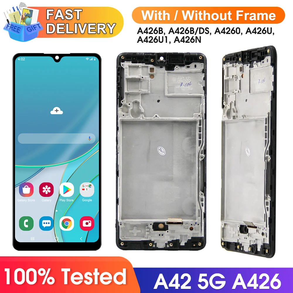 Screen for Samsung Galaxy A42 5G A426B A426B/DS Lcd Display Digital Touch Screen with Frame for Samsung Galaxy A42 5G Screen