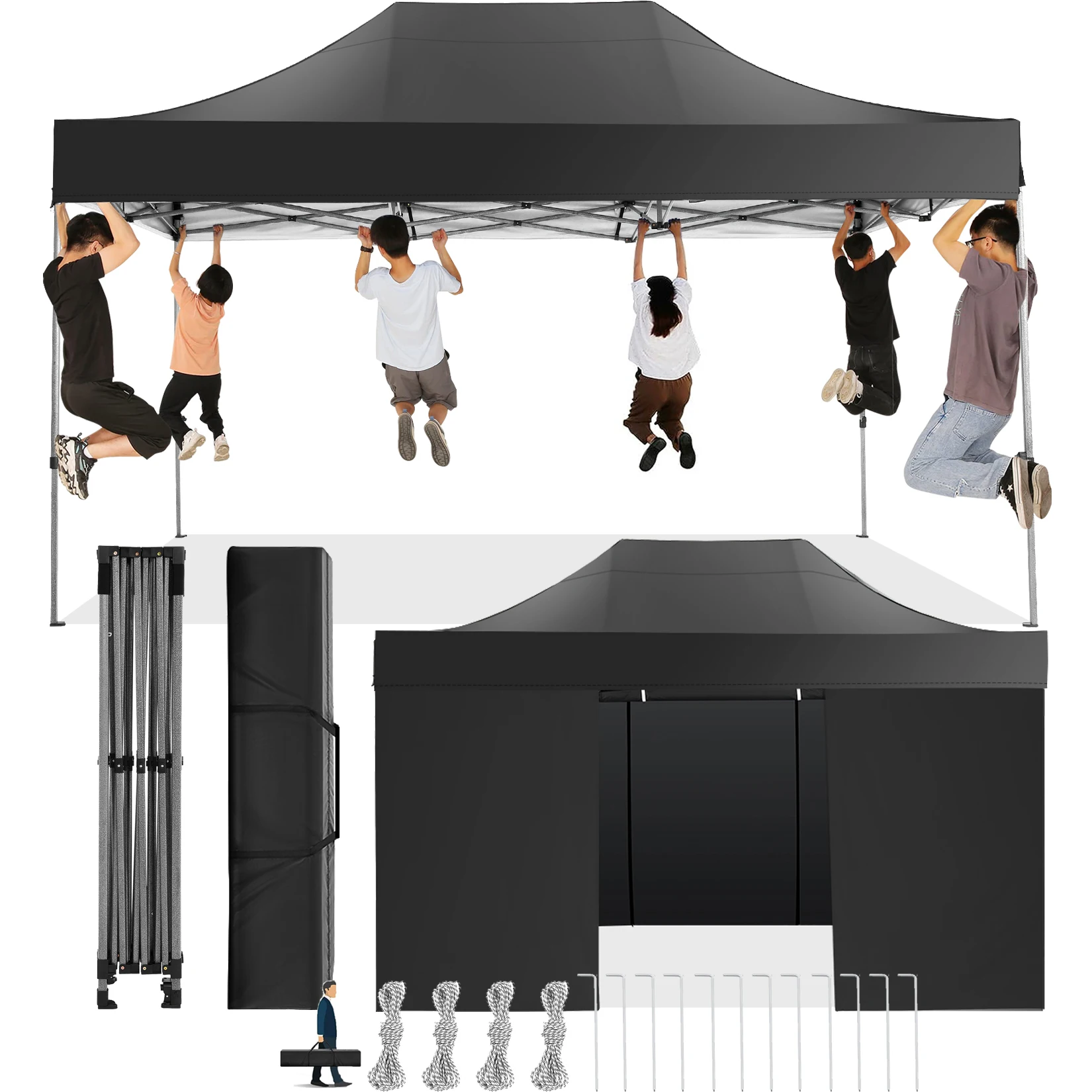 Gazebo Pop Up - Tenda Pop Up 10x15FT com 4