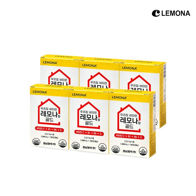 Kyungnam Pharmaceutical My Home Vitamin Lemona Tablet Gold 30 tablets x 6 boxes