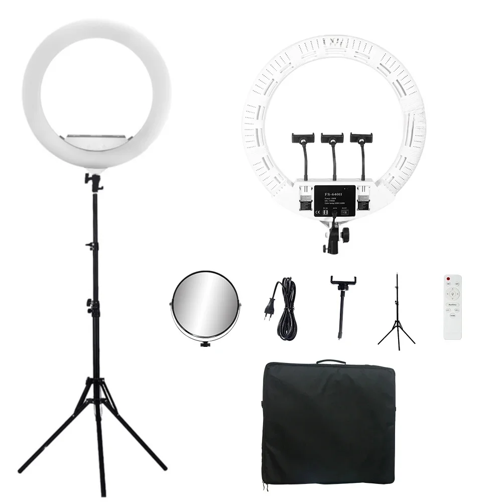 Professionele 22 inch Led Ring Lamp met Statief 100 W Yidoblo FS640II Ring Verlichting voor Make Tattoo Video Fotostudio Stream CRI95 - afbeelding 2