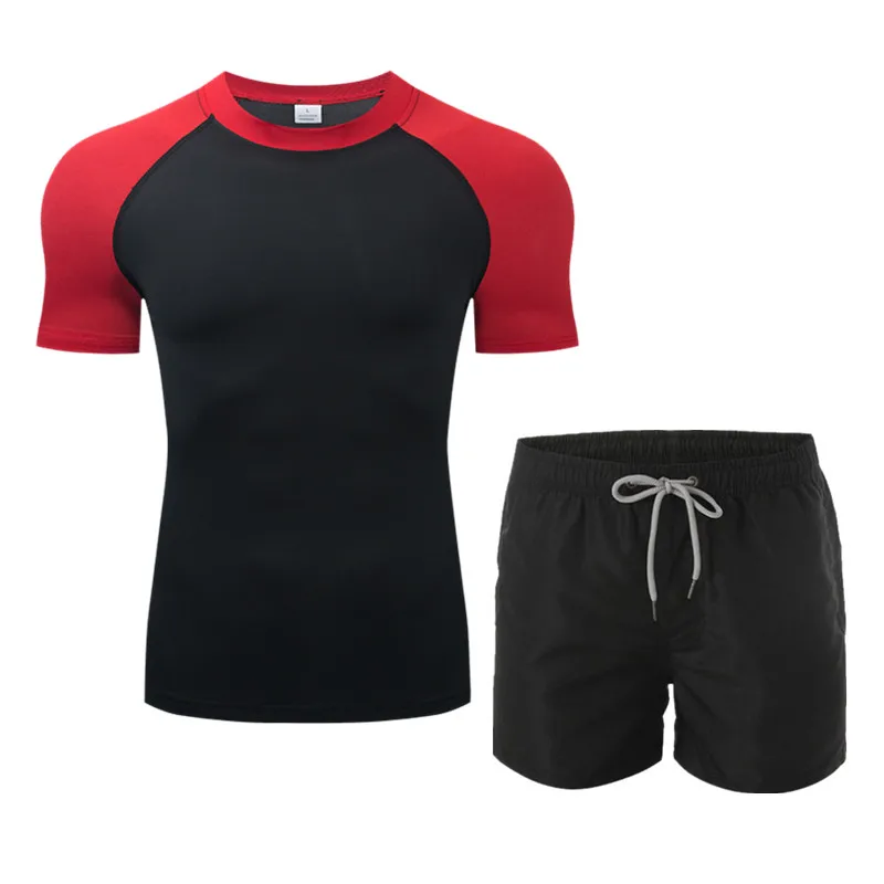 2022 Mesh Shorts Sets Men Navy Summer Breathable Oneck T shirt Shorts For Male Brand Running Basketball Short Sleeve Set