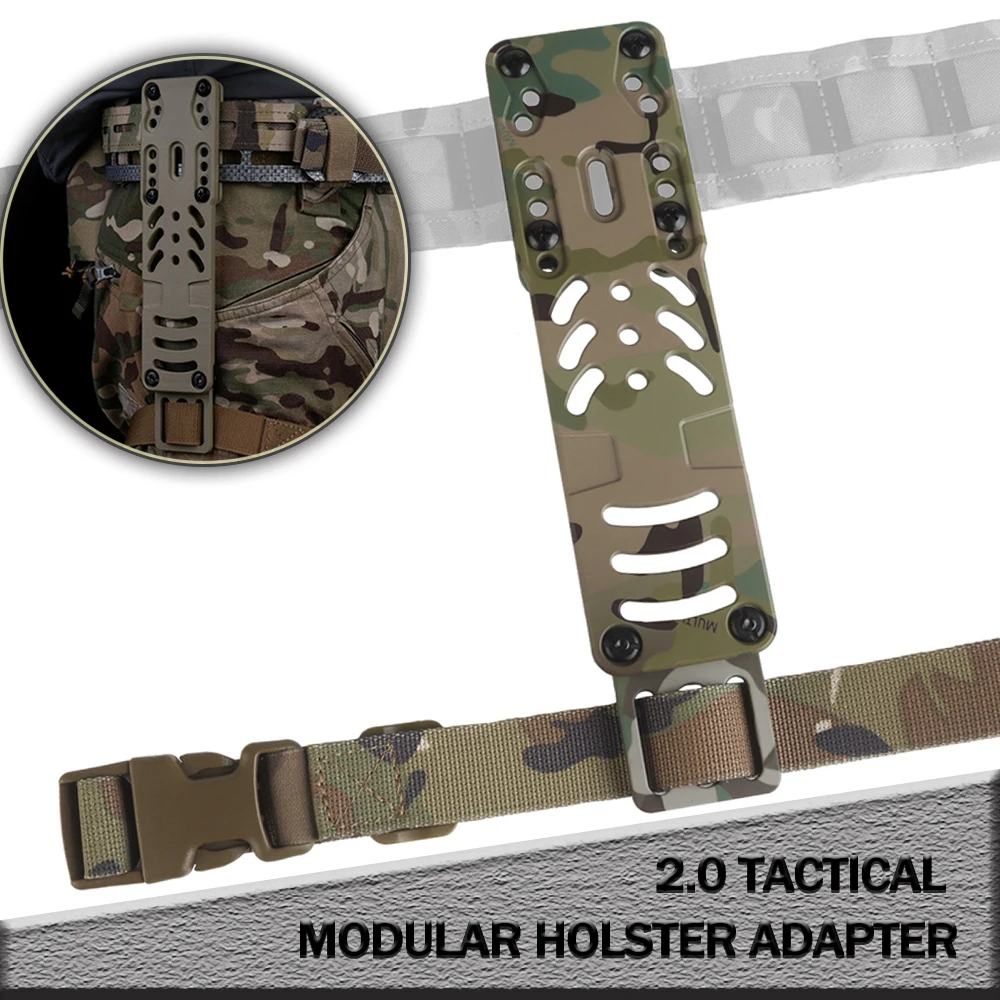 

Metal Tactical Modular Holster Adapter 2.0 Compatible QLS Quick Release Adapter Platform Hunting Airsoft MOLLE Belt Accessories