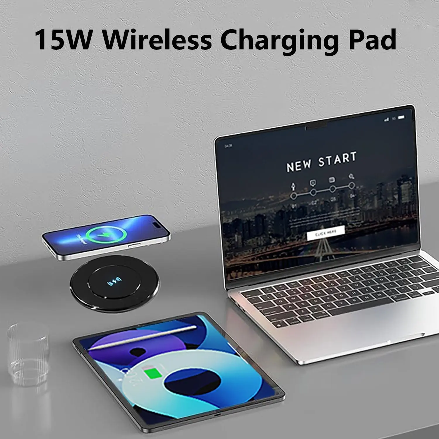 Tuya Pop up Outlet for Countertop with Mobile APP Remote Control,Pop Up Outlet with 15W Wireless Charger,Max 20W Power Delivery