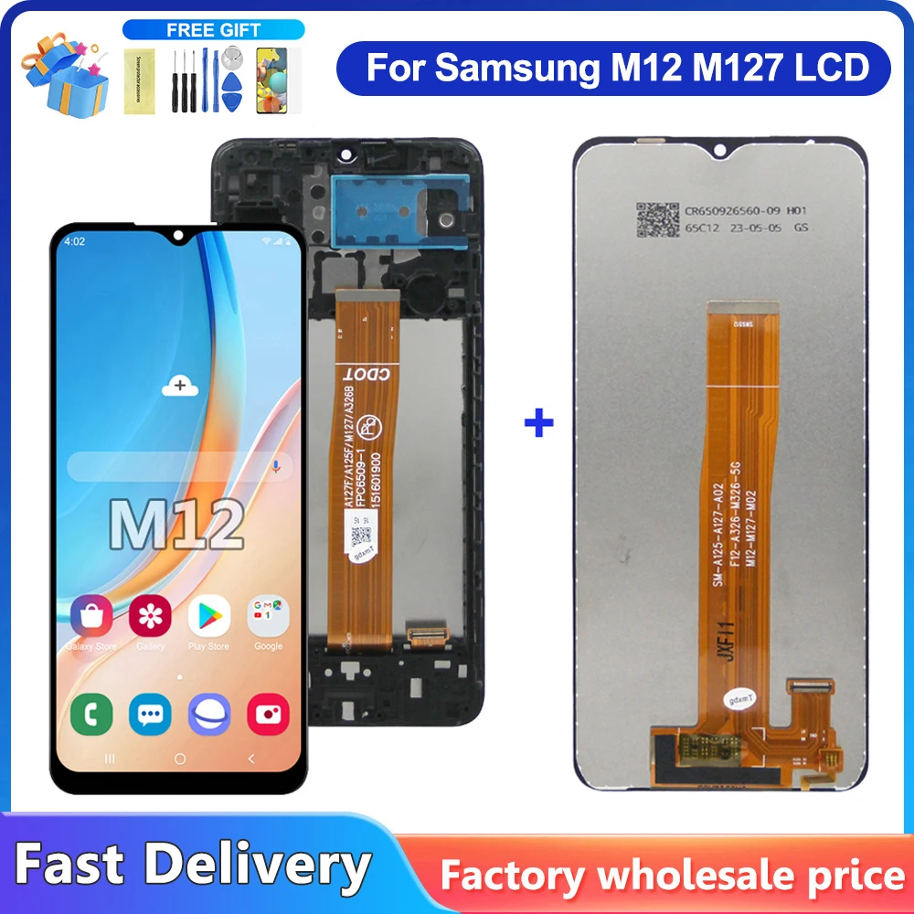 6.5 INCH For Samsung M12 M127 LCD Display Touch Screen Digitizer For SM-M127FN/DS SM-M127F/DS SM-M127G/DS Display