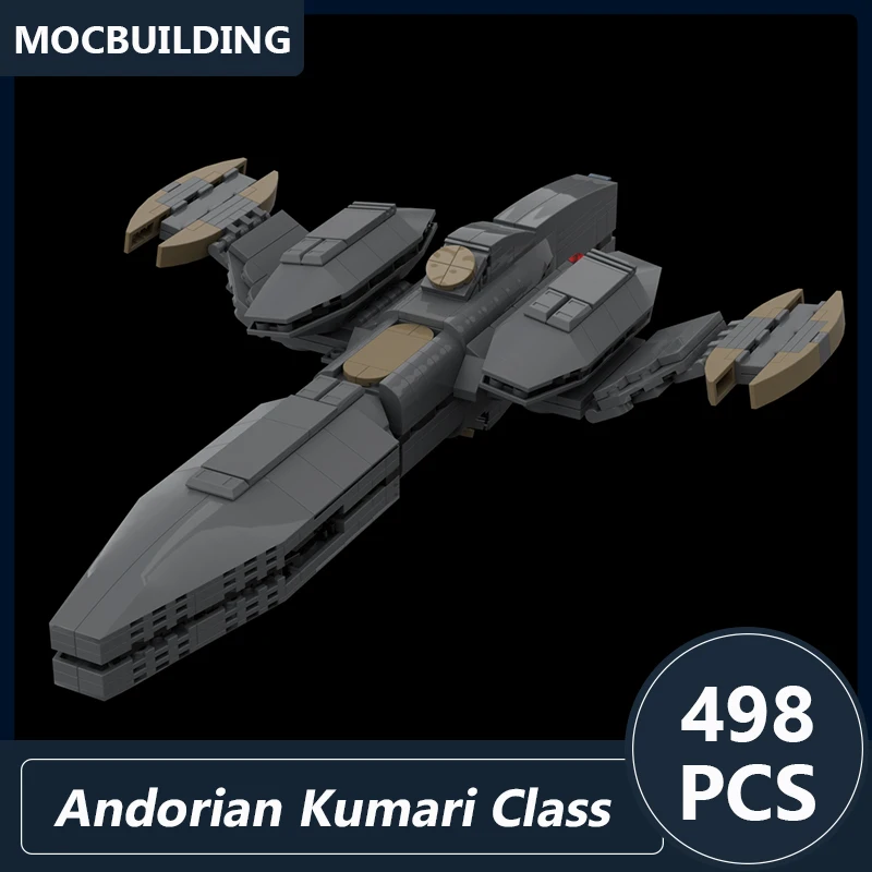 Andorian Kumari Class Battlecruiser Moc Building Blocks Diy Assembled Bricks Space Series Display Collect Toy Xmas Gifts 498PCS