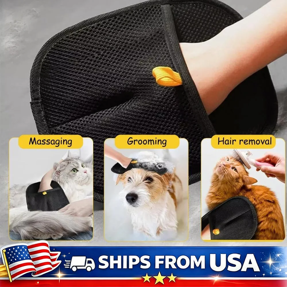 

Reusable Pet Hair Removal Glove Anti Static Fur Cleaner For Dog Cat Couch Bed Clothing Car Carpet Easy Manual Use