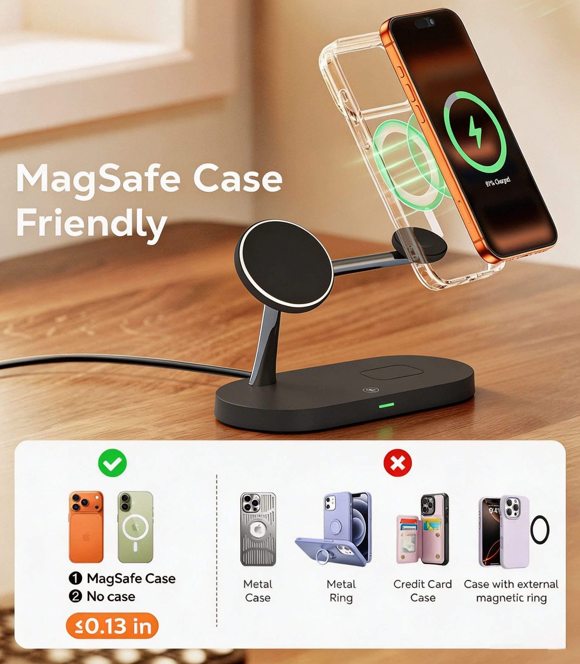 3 in 1 Magnetic Wireless Chargers Fast Charging Station For iPhone 12 13 14 15 16 For Apple Watch 10 9 8 7 6 5 Airpods Pro
