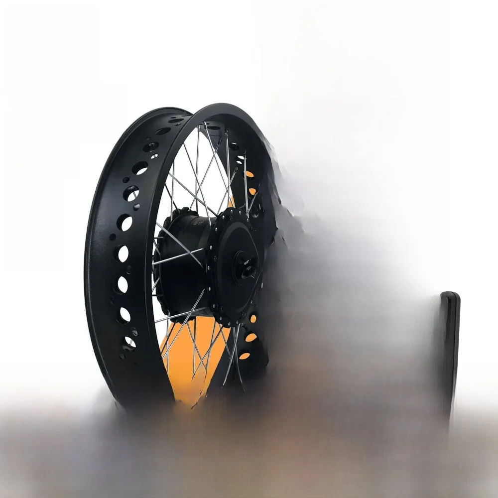 AliExpress Electric Fat Bike Conversion Kit Brushless Gear Front Hub Motor Wheel, 20 ", 24", 26 " 4.0 Tyre for Snow E-Bike 36V 48V 500W