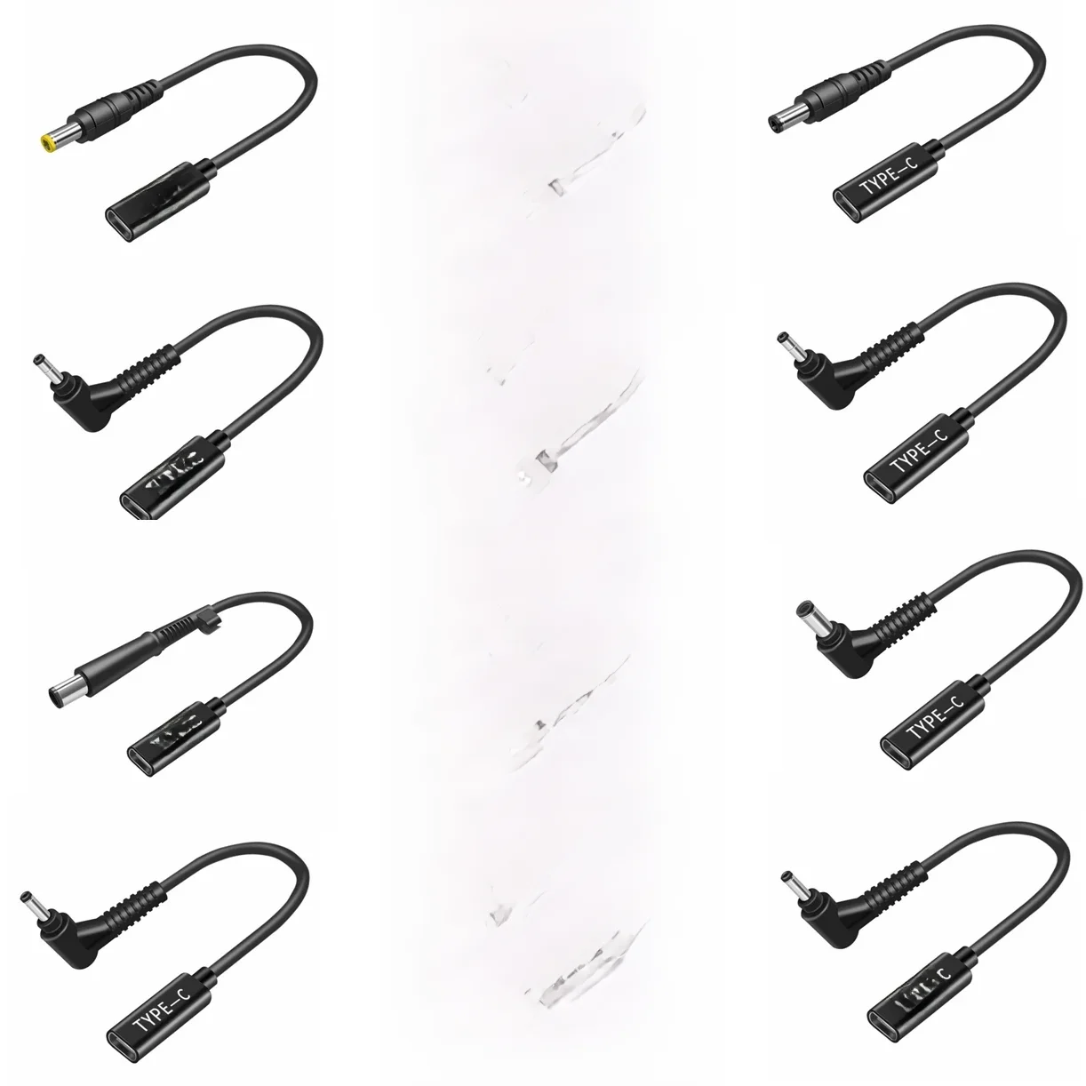 65W USB typu C żeńskie do złącza DC Adapter PD Ładowarka Zasilacz Konwerter Kabel do laptopa Lenovo HP Samsung Dell — zdjęcie 2