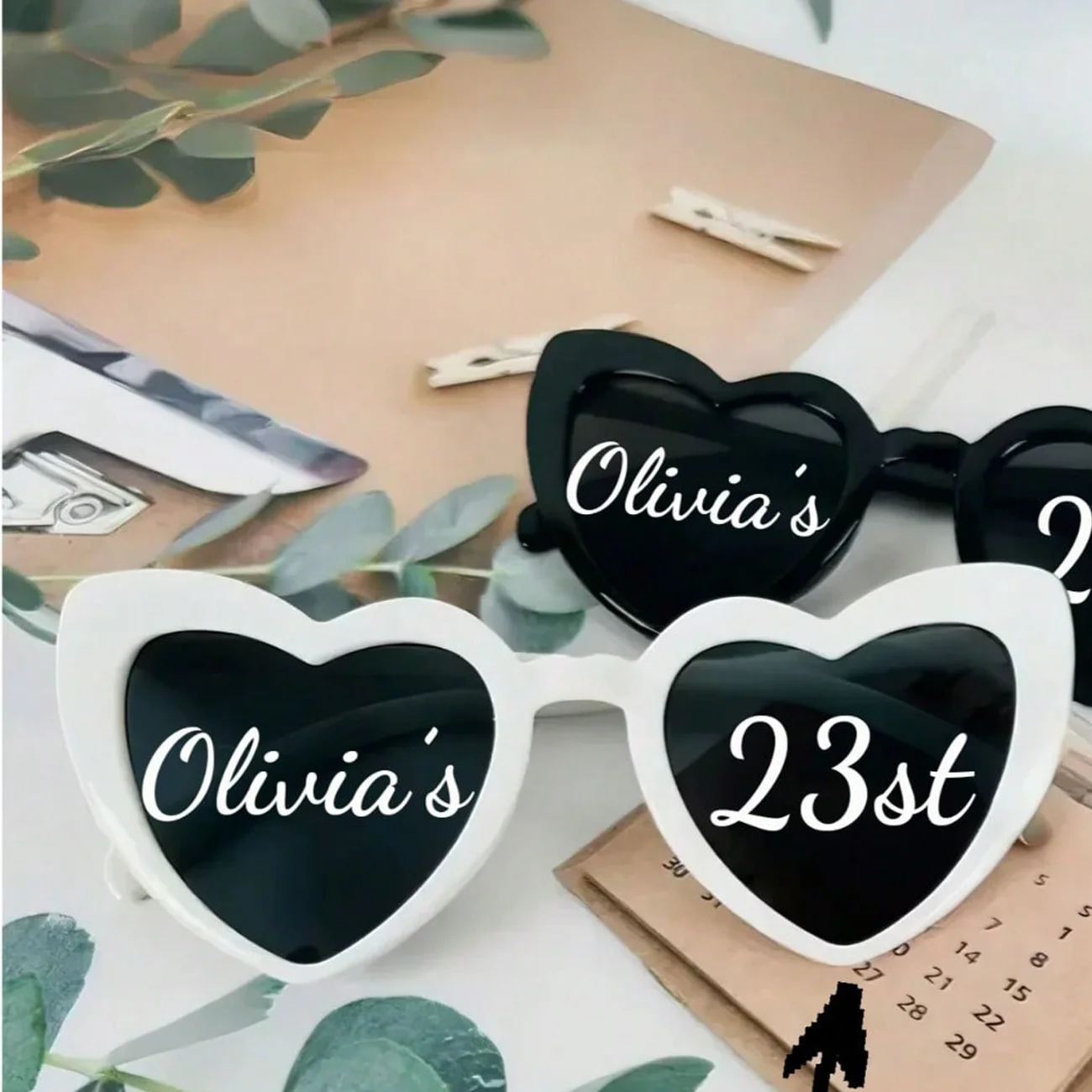 Personalized Sunglasses Stickers, Custom Name and Number Decals for Glasses, Birthday Party Eyewear Decoration, Custom Party Fav view 4