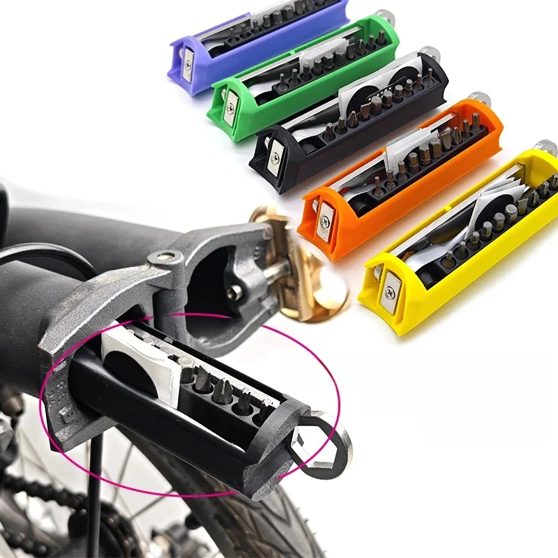 AliExpress NONE Bicycle Hidden Type Repair Kit For Brompton Magnet Frame Inner Storage Bag And Wrench Bicycle Mounting Repair Tool Box