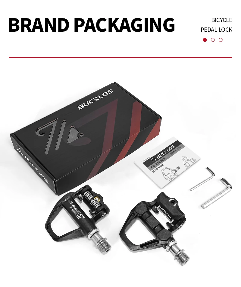 BUCKLOS Titan Spindel PD-R8000 Pedal für SPD-SL Aluminium Fahrrad Klickpedal Ultraleichtes Rennradpedal mit Klampe – Detail 13