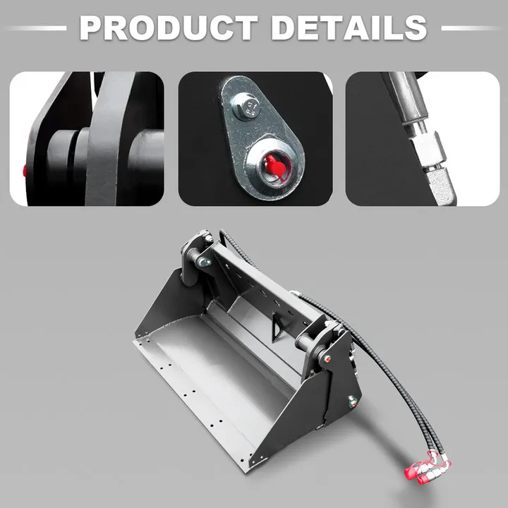 The skid steer loader's four-in-one bucket working device combines shoveling, pushing, scraping and grabbing functions in one