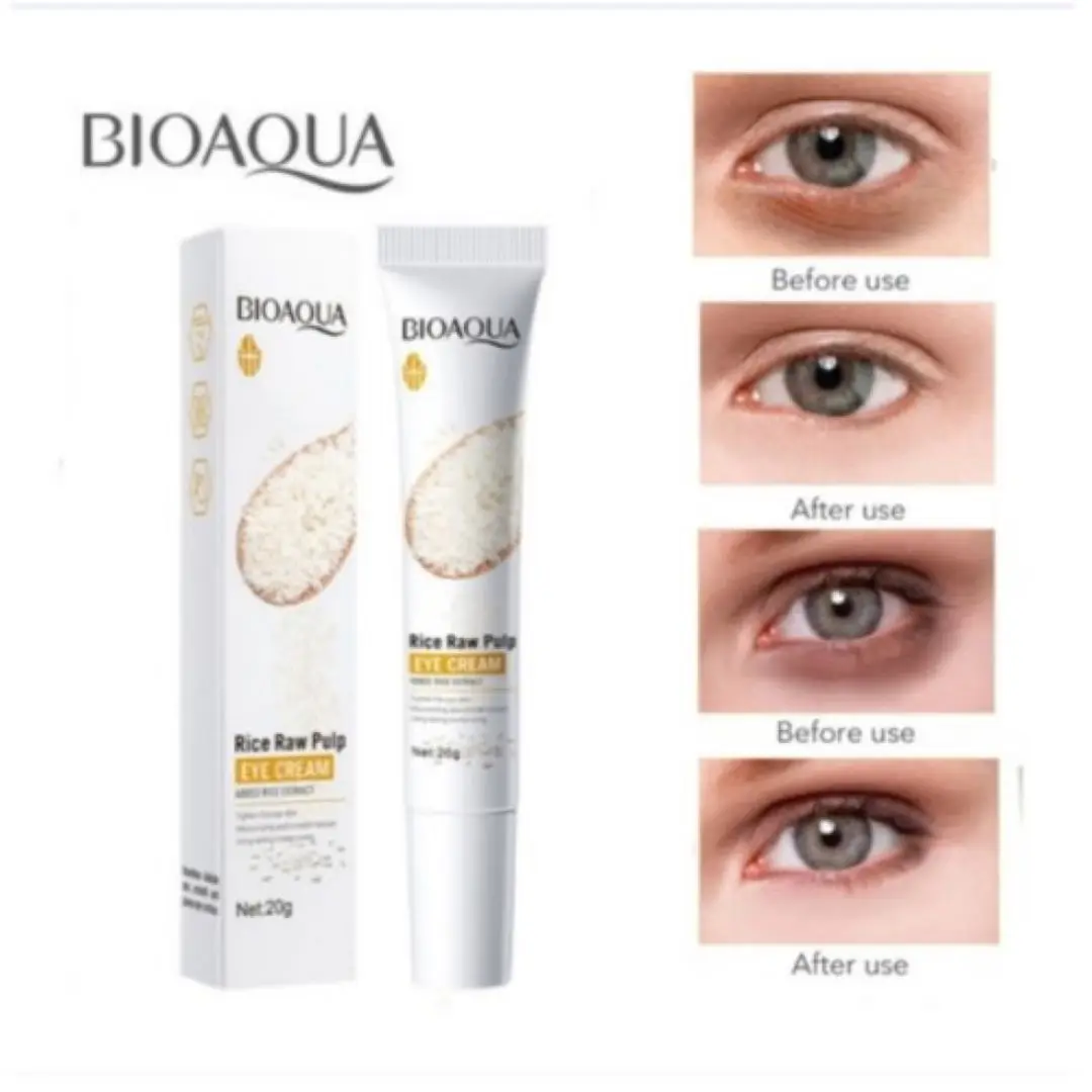 كريم عين مرطب للأرز ، يقلل التجاعيد والأوراق ، يقلل من الهالات السوداء ، يقلل من النعومة ، يرطب ، ينعم البشرة ، 20 جم