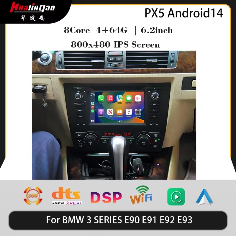 

Hualingan car radio for BMW E90 E91 E92 E93 2006-2012 DVD multimedia player GPS navigation Android head unit CarPlay auto stereo