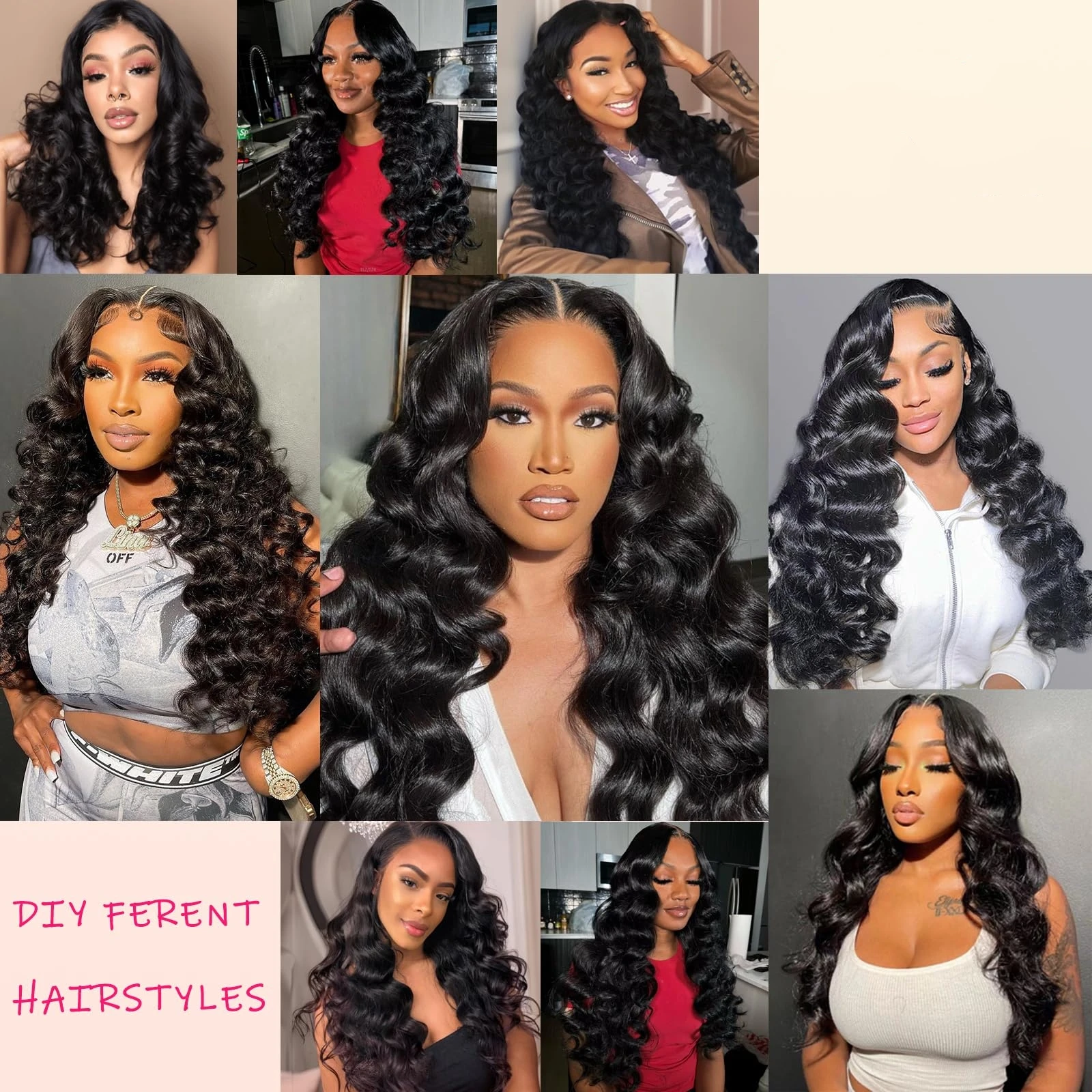 Human Hair Loose Wave 1 3 Bundles 100% Unprocessed Brazilian Virgin Hair Bundles Quick Weaves Hair Extensions Natural Black