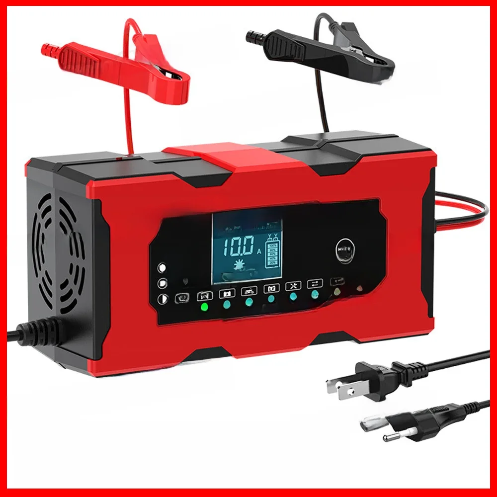 Carregador de bateria do carro para motocicletas elétricas, chumbo ácido esperto, AGM GEL PB, reparo