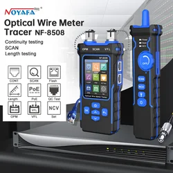 NOYAFA NF-8508 Tester kabli sieciowych miernik przewodów optycznych Tracer LCD cyfrowy akumulatorowy wykrywacz linii sieciowej przewód PoE Checker