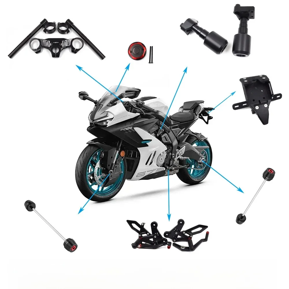2024 675SRR MODIFICATIE ACCESSOIRES VOOR CFMOTO 675SR-R MOTORFIETS HOGERE VOETPEDAALEN 675SR ANTI-DROPS BALBESCHERMING 675-SRR - afbeelding 2