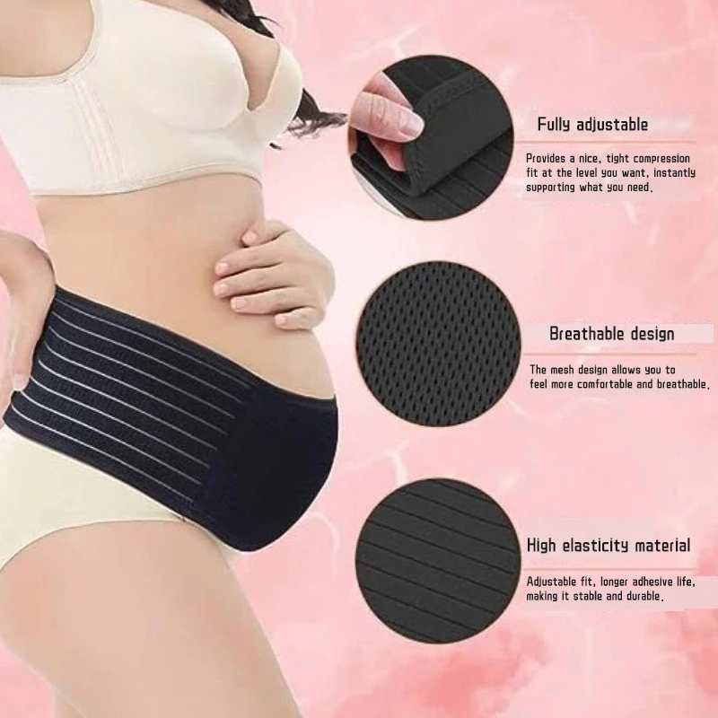 Soft Breathable Pregnancy Maternity Belly Band for Pregnant Women Adjustable Maternity Belt All Stages of Pregnancy  Postpartum