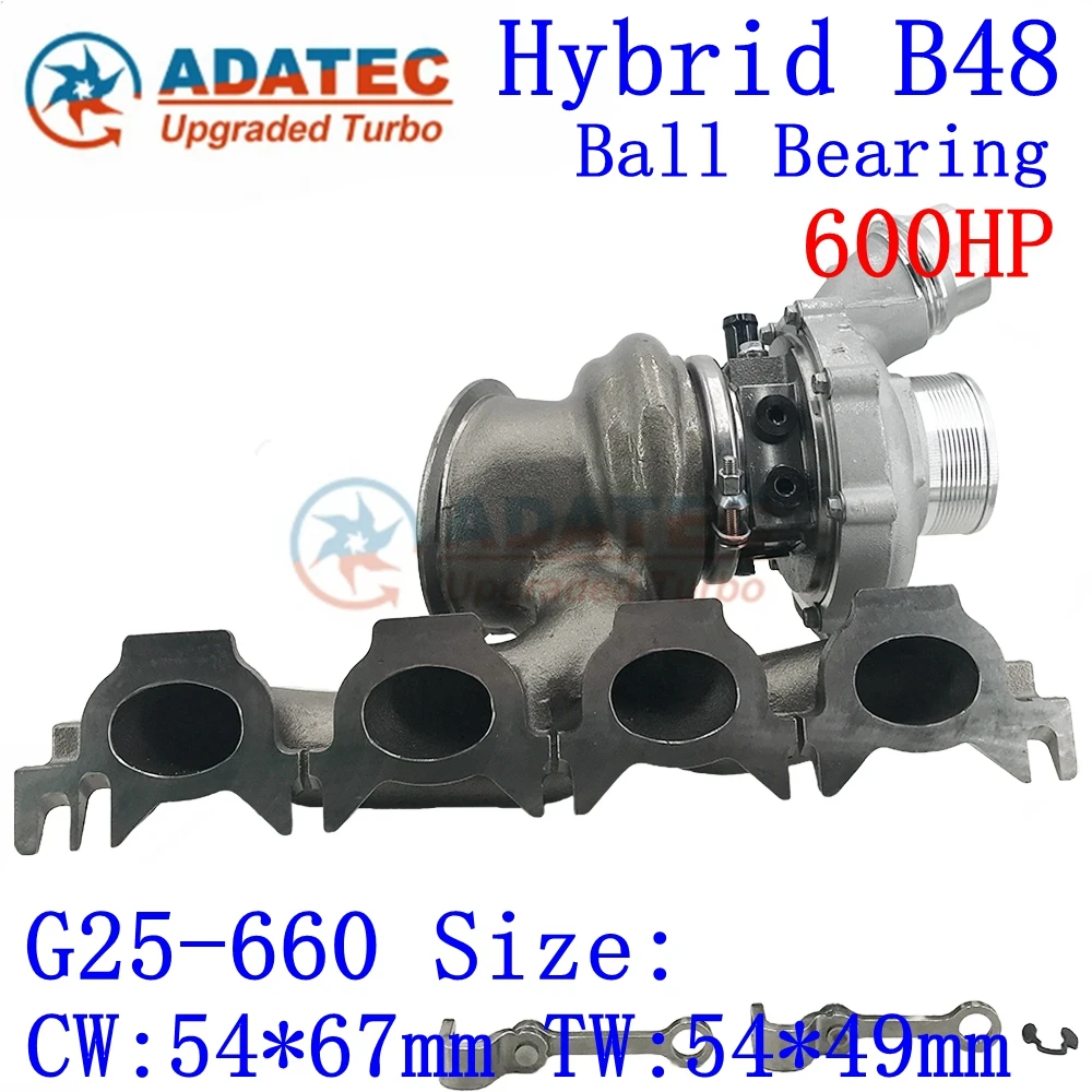 Hybrid B48 G25-660 Size Ball Bearing Turbocharger 600HP 851676 894020 1165863190407 Upgrade Turbine for BMW 1er 2015/09-2019/1