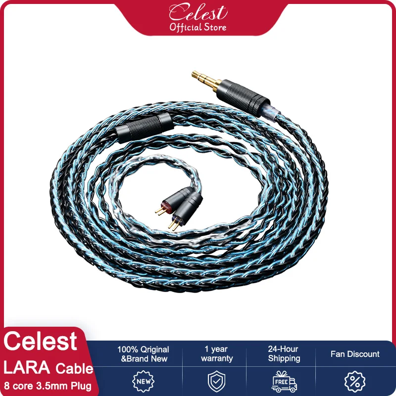 

Kinera Celest Lara Earphone Cable 3.5mm Aluminum Detachable Plug Copper 0.78 2pin IEMs Upgrade Cable For Hifi Music Headphone