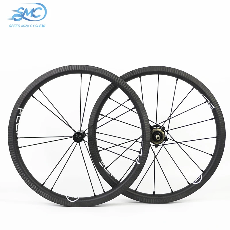 

SMC 16 Inch 349 Plume Super Light Carbon Wheels for Brom / Folding bike External 2/3/4-Speed Speed mini cycle