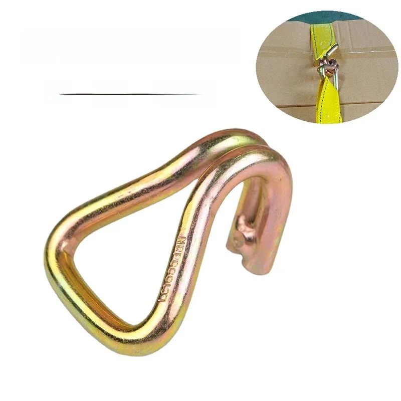 Sangle à cliquet robuste, crochets doubles en J, accessoires d'arrimage de remorquage de remorque, sangles de 28mm, 1T, 1 po