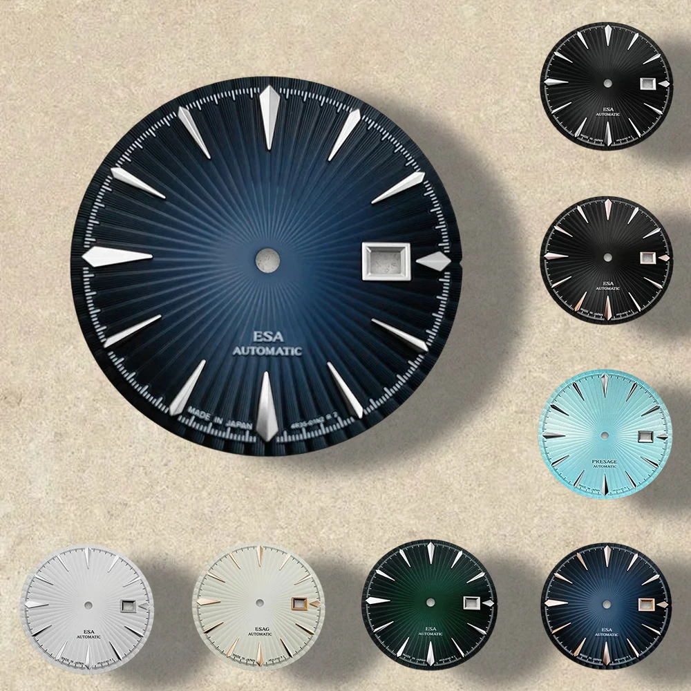 

35mm S Logo Cocktail Dial Fit NH35/NH36 Movement High-Quality Vertical Grain Dial Watch Modification Accessories
