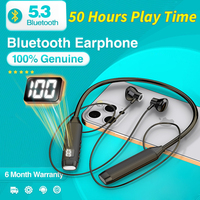 Wireless Headphones Bluetooth Neckband Magnetic Earphones Sport Running Earbuds Waterproof Bluetooth 5.3 Headset With Mic