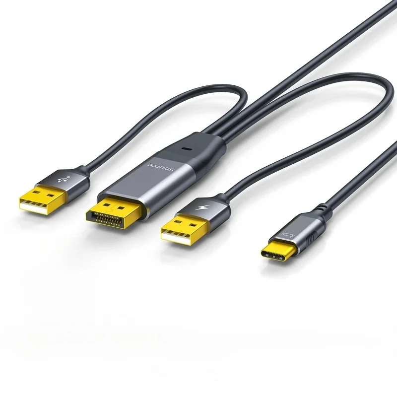 Kabel połączeniowy DP do Type-C 2K 4K1080P 60 Hz/144 Hz konwerter HD kabel audio-wideo zasilacz do przenośnych okularów VR — zdjęcie produktu 7