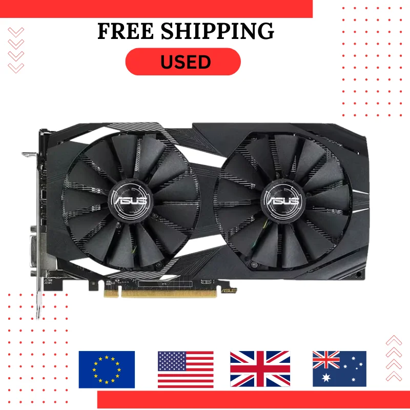 GEBRAUCHTE ASUS-Grafikkarten AMD RX 580 8 GB GDDR5 Mining GPU-Grafikkarte 256 Bit Computer RX580