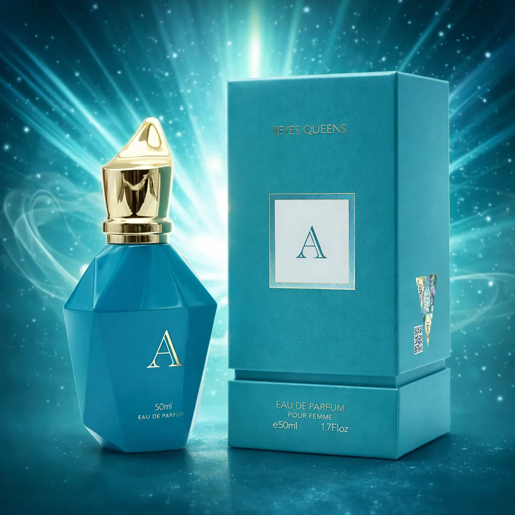 Reyes Queens – un parfum pour femmes, 50 ml. Parfum féminin aux notes florales et fruitées, arôme frais et élégant avec une base chaleureuse et légèrement sucrée.