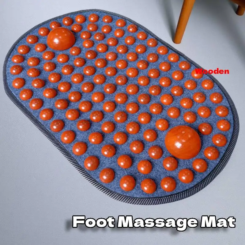 

Массажный коврик для ног из натурального массива дерева, коврик для точечного массажа для домашнего бега, массажный коврик для акупунктурных точек для ног для продвижения крокуляции меридианов